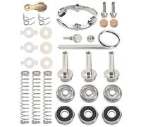 1Set Yootones Trumpet Repair Kit Trumpet Finger Buttons Valve Cap Screw Drain Valve Key Piston Spring Compatible with Trumpet Parts