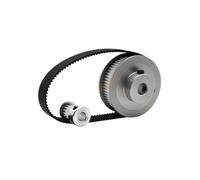 1setGT2 Timing Pulley Kit 40T 20T 1:2 Reduction Ratio | Belt 220mm Width 10mm Tensioning Wheel Synchronous 3D Printer 2GT 40T 20T(2GT-40T B6mm,2GT-20T B5mm)