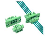 1sets 3.81mm Terminal Block Through-wall Welding-free Plug-in Type 2P/3P/4P/5P/6P/8P/10P/12P/16P with Flange Fixed Panel(10P)