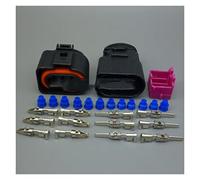 1Sets 6 Hole 1J0973733 3.5mm Automotive LSU 4.2 O2 Sensor Connector Throttle Plug 1J0 973 733 Compatible With(Right-hand drive-Black)