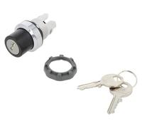 1SFA611281R3001 Switch: Rotary Switch with Key 22mm Black/Silver IP66 AB