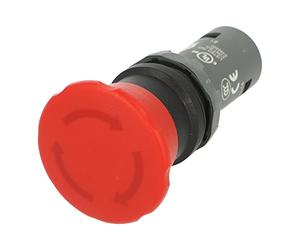 1SFA619550R1071 | CE4T-10R-11 | ABB COMPACT EMERGENCY STOP, TWIST RELEASE, MUSHROOM 40MM, RED, NON-ILLUMINATED, 1NO+1NCM