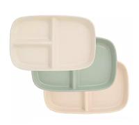 1Square Divided Plates for Adults, Stackable Dinner Plates, Dinnerware Divider Plates Microwave and Dishwasher Safe, 9"x6.2"x1.3" (Color : Set D)