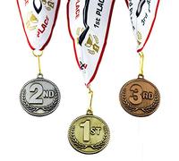 1st 2nd 3rd Place High Relief Award Medals - 3 Piece Set (Gold, Silver, Bronze) Includes Neck Ribbon