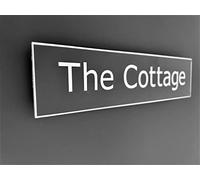 1st 4 Signs Modern House Signs, Contemporary Floating Design 28cm x 7cm Laser Cut Brushed Silver Lettering, including Floating Hidden Fixings