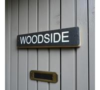 1st 4 Signs Slate House Sign 45cm x 10cm WHITE PAINTED LETTERING - To Purchase Click Customize Now Button