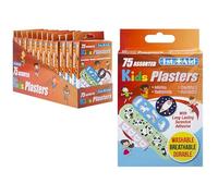 1st Aid - Childrens Kids Assorted Size & Designs Plasters - Pack of 75