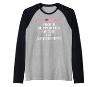 1st Amendment I Support The First Amendment Freedom Speech Raglan Baseball Tee