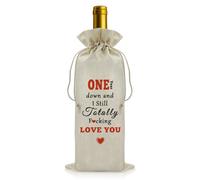1st Anniversary Wedding Gifts Wine Bags First Anniversary Wine Bottle Bag 1 Year Anniversary Paper Gifts One Year Wedding Anniversary Wine Bags for Him Her Couples Gifts for Wife from Husband