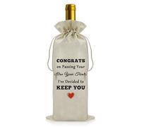 1st Anniversary Wine Bags 1st Wedding Anniversary Present 1 Year Anniversarys Wine Bottle Bag for Him Her Husband Wife Paper Anniversarys Wedding Gift for Couple Wines Bags for Her