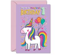 1st Birthday Cards for Boys Girls - Magical Birthday - Happy Birthday Card for 1 Year Old Boy Girl Sister Granddaughter Nephew Daughter, A5 Bday Greeting Cards