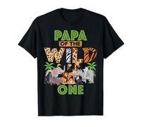 1st Birthday Zoo Safari Jungle Papa Of The Wild One B-day T-Shirt