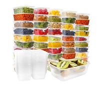 1st Choice - 50 X 500ml Plastic Containers with Lids, 50 Pack Food Storage Containers with Lids, Microwave, Freezer & Dishwasher Safe - Ideal for Meal prep & Takeaway