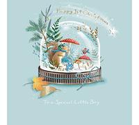 1st Christmas Little Boy Curious Inksmith Christmas Card Xmas Greeting Cards X14548IJ