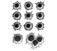 1st-Class-Designs Bullet Holes x 13 Printed On To Adhesive Vinyl Van Car Caravan Campervan Sticker Decal Free P&P
