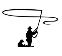 1st-Class-Designs Fly Fishing Sticker/Decal 6 x 4 Inches Any Colour Made In Yorkshire