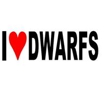 1st-Class-Designs I Love Dwarfs Funny Bumper Sticker Car Van Bike Sticker Decal Free P&P