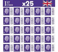 1st Class Stamps (25 Pack) - Genuine Barcoded Self-Adhesive UK Letter Postage - Official 1st Class Postage Stamps (Total 25) | UK BEST SELLERS