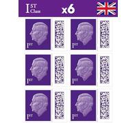 1st Class Stamps (6 Pack) - Barcoded Self-Adhesive UK Letter Postage - Official 1st Class Postage Stamps (Total 6) | UK BEST SELLERS