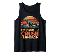 1st Day of 3rd Grade I'm Ready to Crush Dinosaur Boys Tee Tank Top