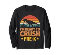 1st Day of Kindergarten I'm Ready to Crush Dinosaur Boys Tee Long Sleeve T-Shirt