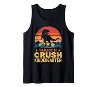 1st Day of Kindergarten I'm Ready to Crush Dinosaur Boys Tee Tank Top