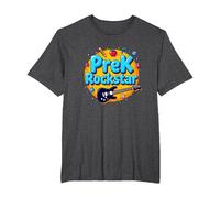 1st Day of Preschool PreK Rockstar Fun School Start T-Shirt, Men's Big and Tall, Dark Heather Grey, 6X Tall