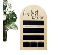 1st Day Of School Sign - Changeable Message Board for Milestone Photoshoots | 7X11Inch Reusable Portable Wooden Framed Chalkboard, Classroom Photo Props, Kindergarten Students