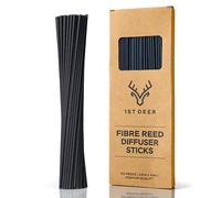 1st Deer Fibre Reed Sticks - 100 pcs Black Reed Diffuser Sticks for Essential Oil Aroma Refill, Spa, Fragrance, Aromatherapy (24 cm x 3 mm)