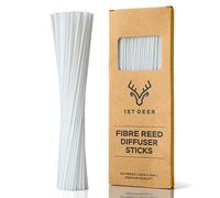 1st Deer Fibre Reed Sticks - 100 pcs White Reed Diffuser Sticks for Essential Oil Aroma Refill, Spa, Fragrance, Aromatherapy (24 cm x 3 mm)
