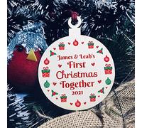 1st First Christmas Together Hanging Bauble Decoration Personalised Xmas Gift