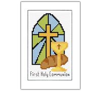 1st / First Holy Communion Card - 14 Count Cross Stitch Kit