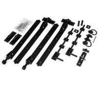1st Fix South Black 900mm, 36" Adjustable Hook and Band Hinge Set for Double Gates/Doors