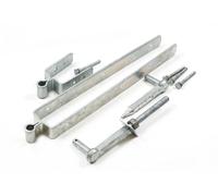1st Fix South Galvanized 600mm (24") Double Strap Field Gate Hinge Set For 3" Gates