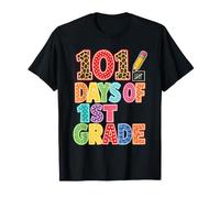 1st Grade 101 Days of School Leopard Print Girls T-Shirt