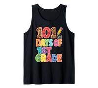 1st Grade 101 Days of School Leopard Print Girls Tank Top