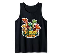 1st Grade Crew Dinosaur Lover T-rex Dino Back To School Tank Top