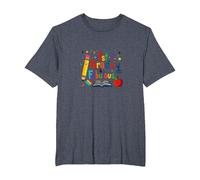 1st Grade & Fabulous: Cheerful School Beginnings T-Shirt, Men's Big and Tall, Heather Blue, 5X Tall