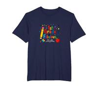 1st Grade & Fabulous: Cheerful School Beginnings T-Shirt, Men's Big and Tall, Navy, 6X Tall