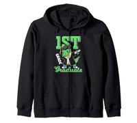 1st Grade graduate 2026 dabbing dinosaur class 26 graduation Zip Hoodie