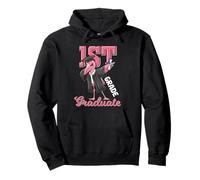 1st Grade graduate 2026 dabbing flamingo class 26 graduation Pullover Hoodie