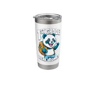 1st Grade Here I Come Back to First Day of School Panda Stainless Steel Insulated Tumbler