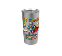 1st Grade Hero Robot Interlocking Bricks School Stainless Steel Insulated Tumbler