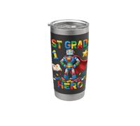 1st Grade Hero Robot Interlocking Bricks School Stainless Steel Insulated Tumbler