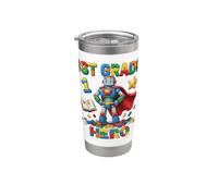 1st Grade Hero Robot Interlocking Bricks School Stainless Steel Insulated Tumbler