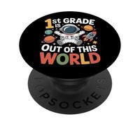 1st Grade Is Out Of This World Planet Rocket PopSockets Adhesive PopGrip