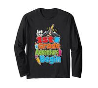 1st Grade Let The Adventure Begin First Day Elementary Long Sleeve T-Shirt