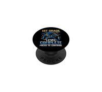 1st Grade Level Complete Press Start To Continue Gamer Kids PopSockets Adhesive PopGrip
