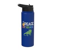 1st Grade Outfit Boys T Rex Trex - First Day of First Grade Stainless Steel Insulated Water Bottle