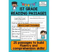 1st Grade Reading Passages to Build Fluency and Comprehension Skills: First Grade Reading Passages with Comprehension Questions and Fluency Word Count ... to Build Fluency and Comprehension Skills)